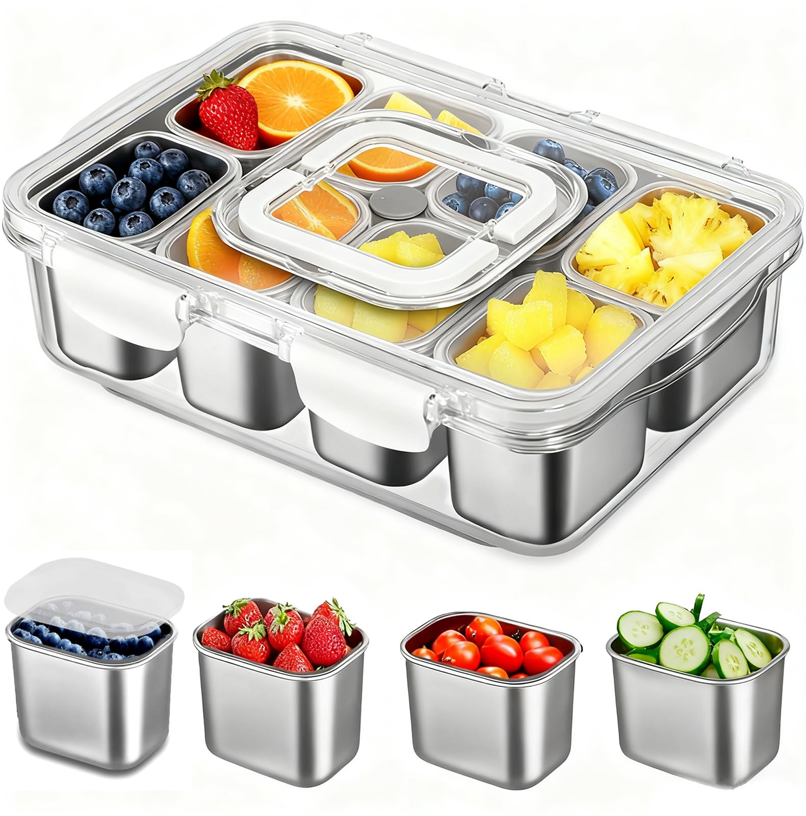 Kidinit Snackle Box outer view with lid for secure transport