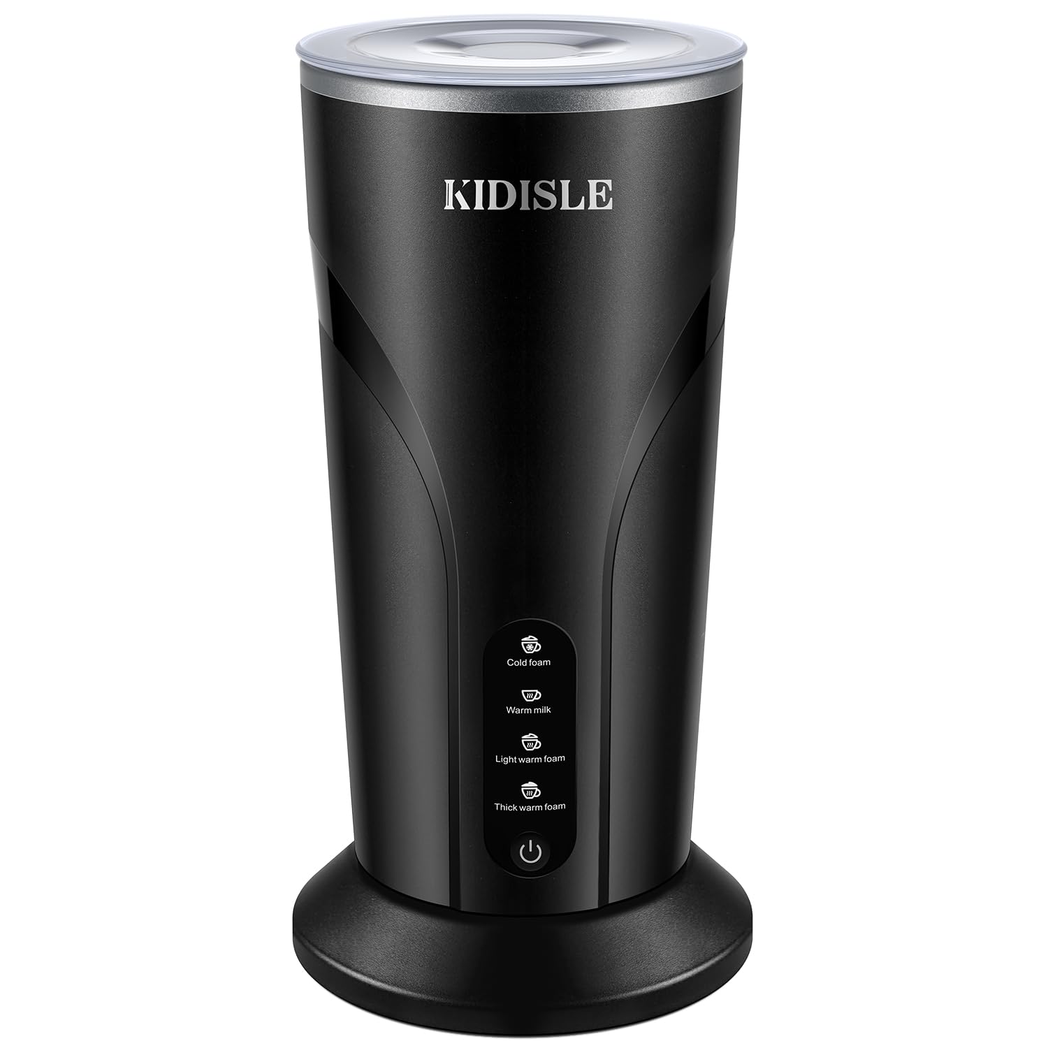 KIDISLE 4-in-1 milk frother main view for café-style drinks at home.
