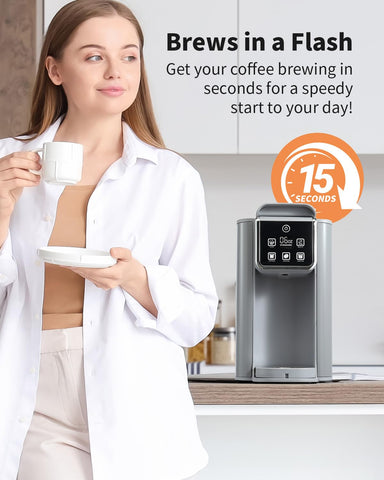 KIDISLE auto-off saves energy after the last brew.