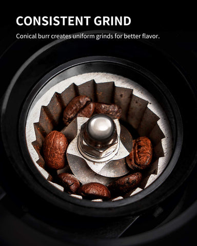 KIDISLE grinder dial selects grind size for versatile French press flavor