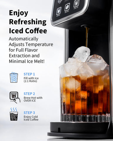 Kidisle precise brew size controls help you dial the perfect cup.