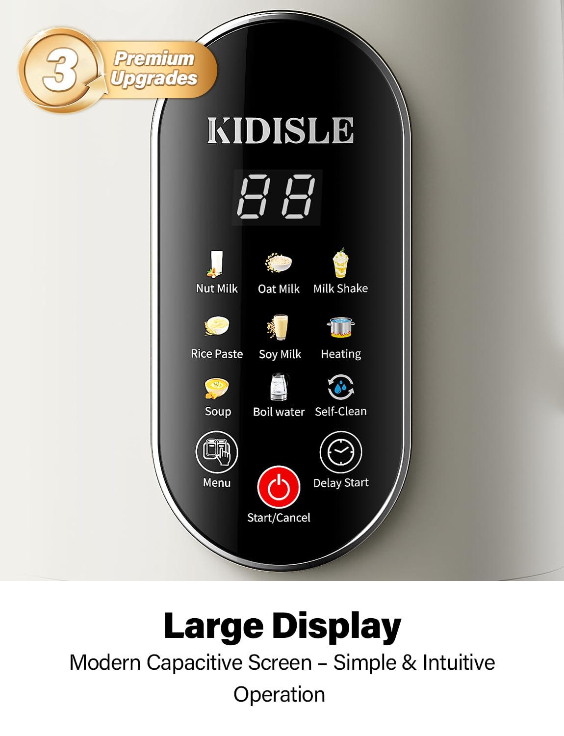 KIDISLE touch screen control for easy, intuitive operation