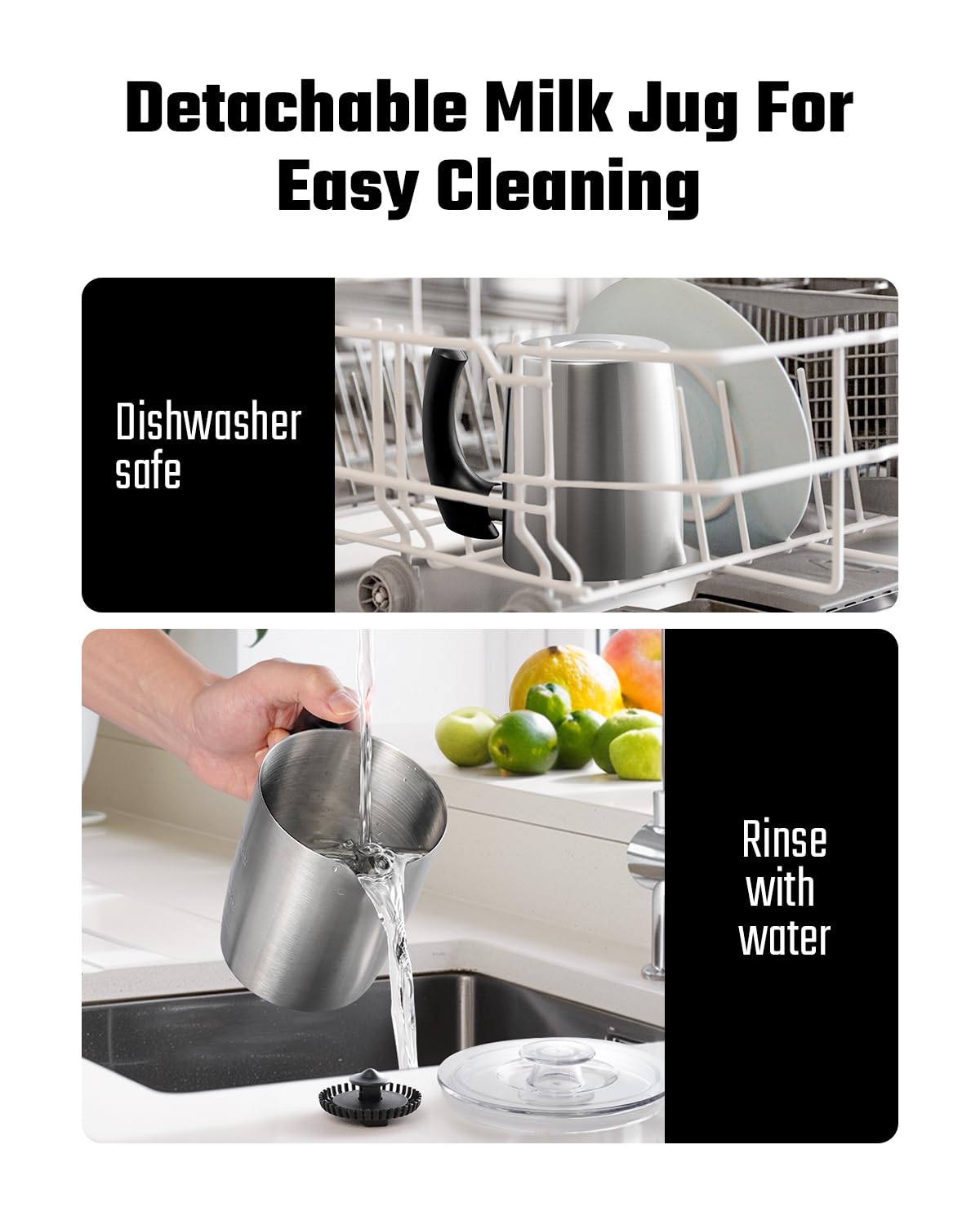 KIDISLE warm thick foam mode for cappuccinos with rich texture