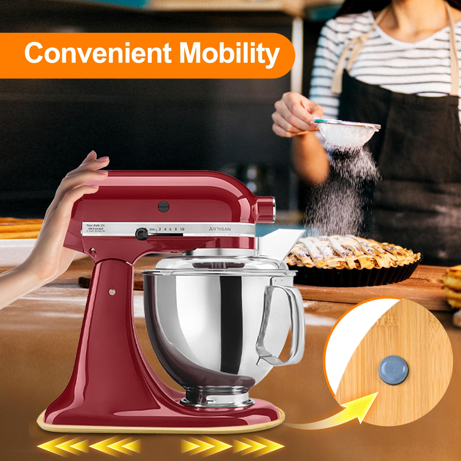 KIDOT bamboo mixer slider makes a thoughtful kitchen gift idea