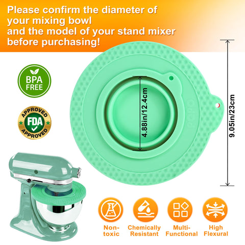 KIDOT splash guard lid sealing bowl during mixing to keep counters clean
