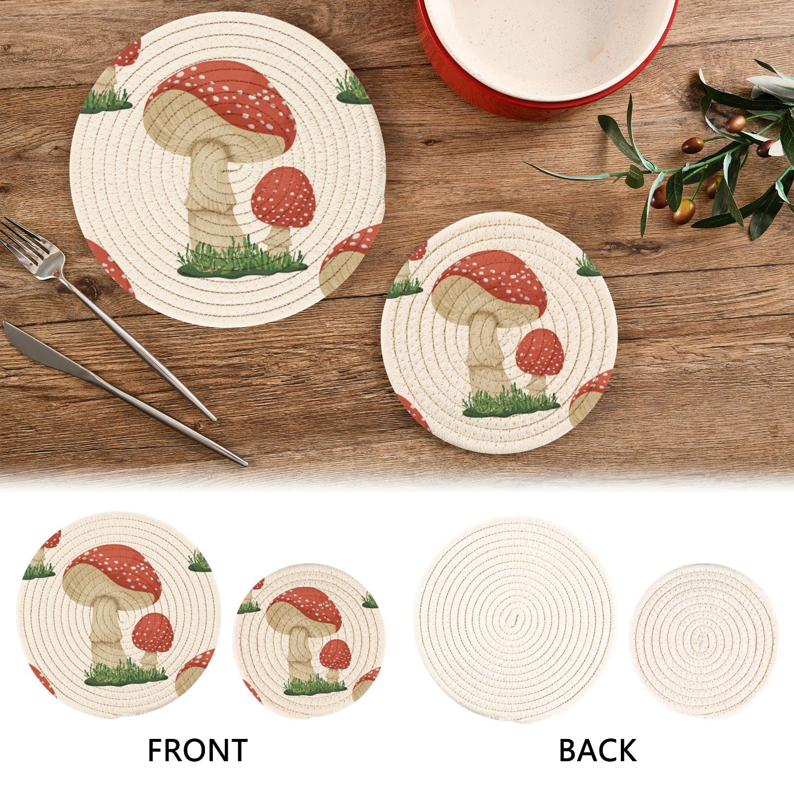 Kigai boho farmhouse design trivet adds warm style to kitchen counters.