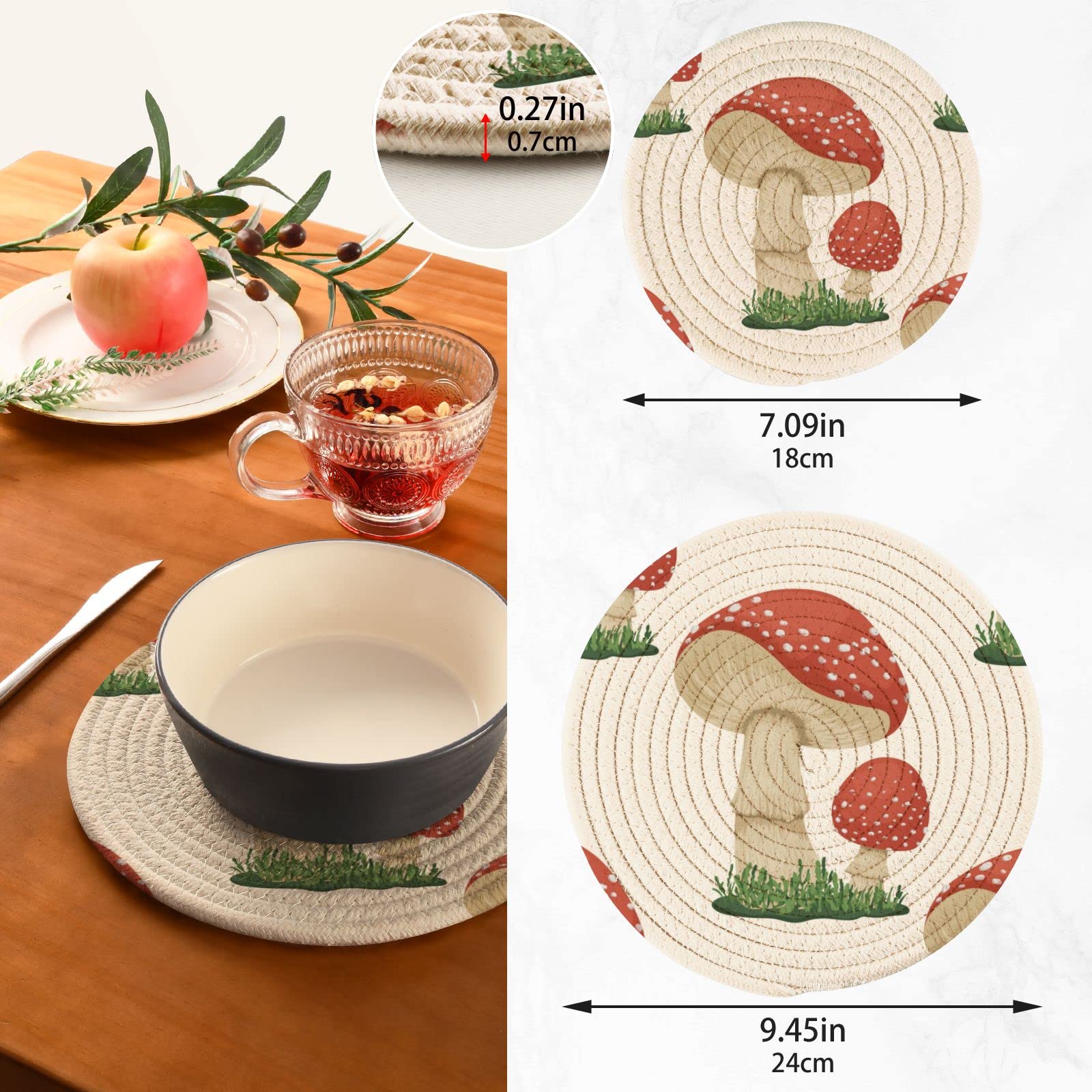 Kigai cotton heat pad is washable and non-slip for safe serving.