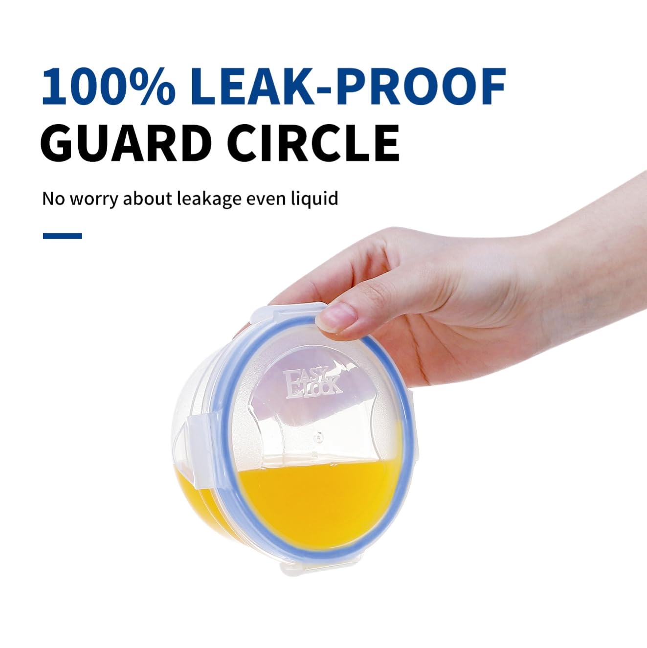 KIGI airtight leakproof lids seal to prevent leaks during transport and refrigeration.