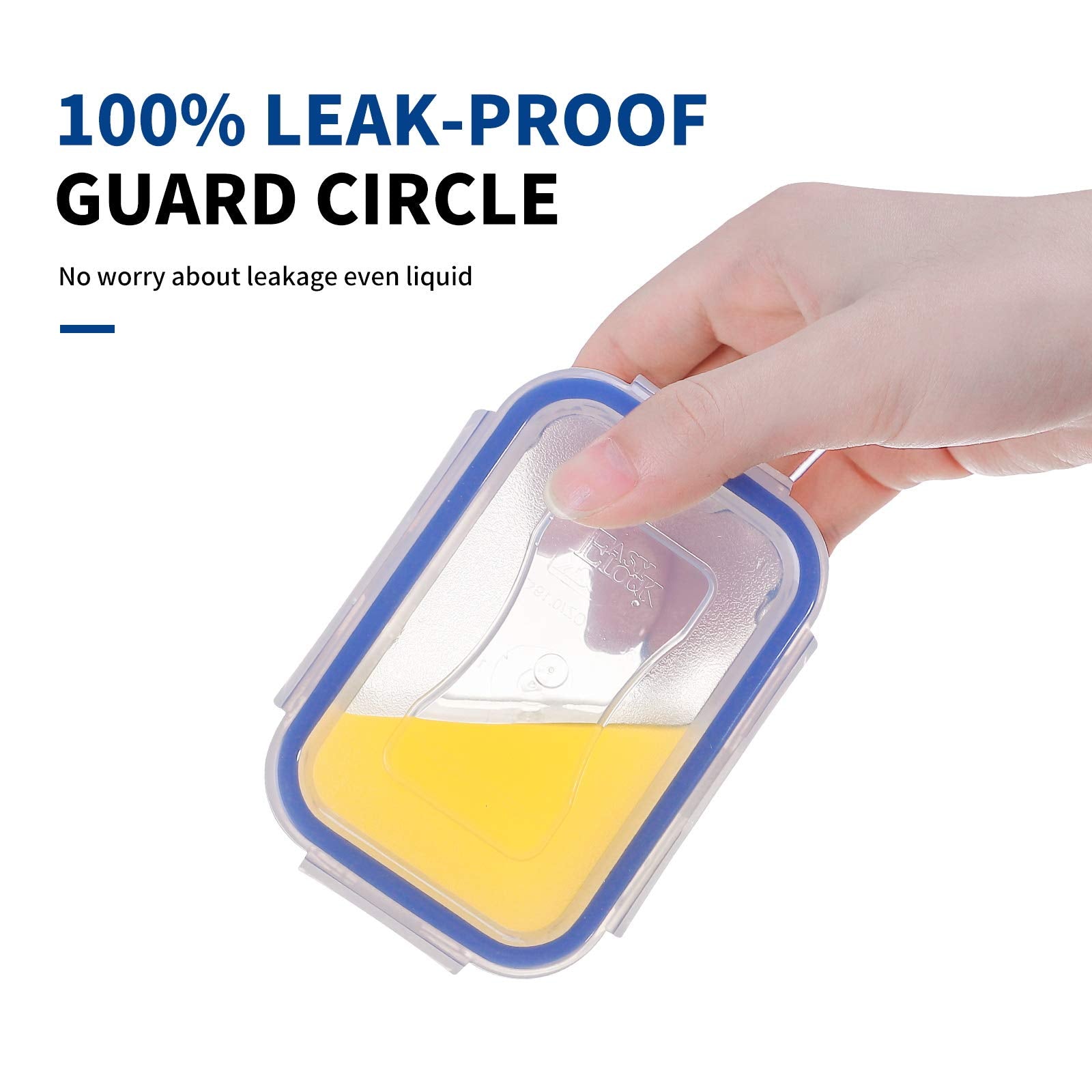 KIGI airtight lid with gasket ensures leakproof freshness.