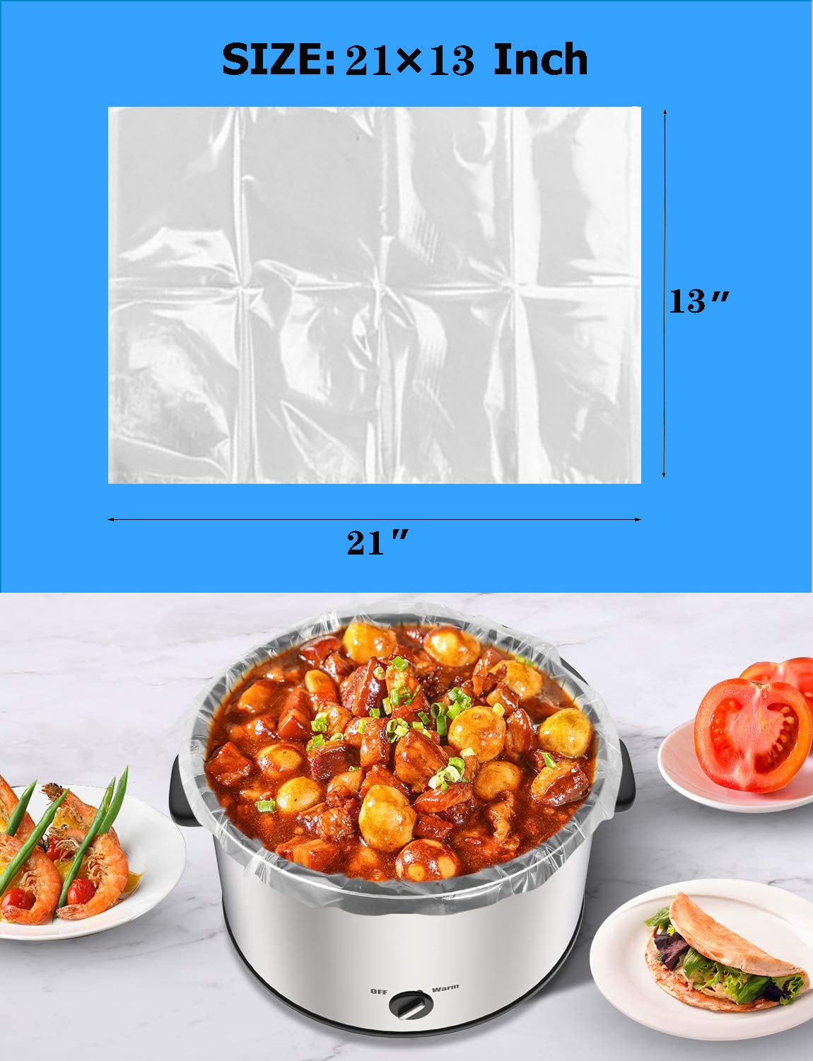 Kiginhans liner in slow cooker demonstrates easy, convenient prep and cleanup.