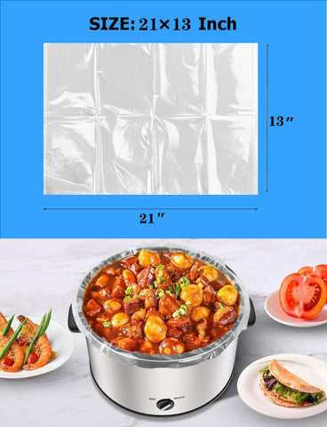 Kiginhans liner in slow cooker demonstrates easy, convenient prep and cleanup.