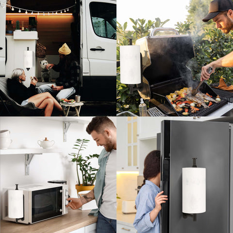 KIHOGEM no-tools installation on metal surfaces like fridge or grill