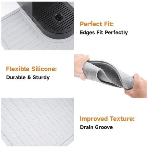 Kiicii around-machine mat fits Keurig for easy access.