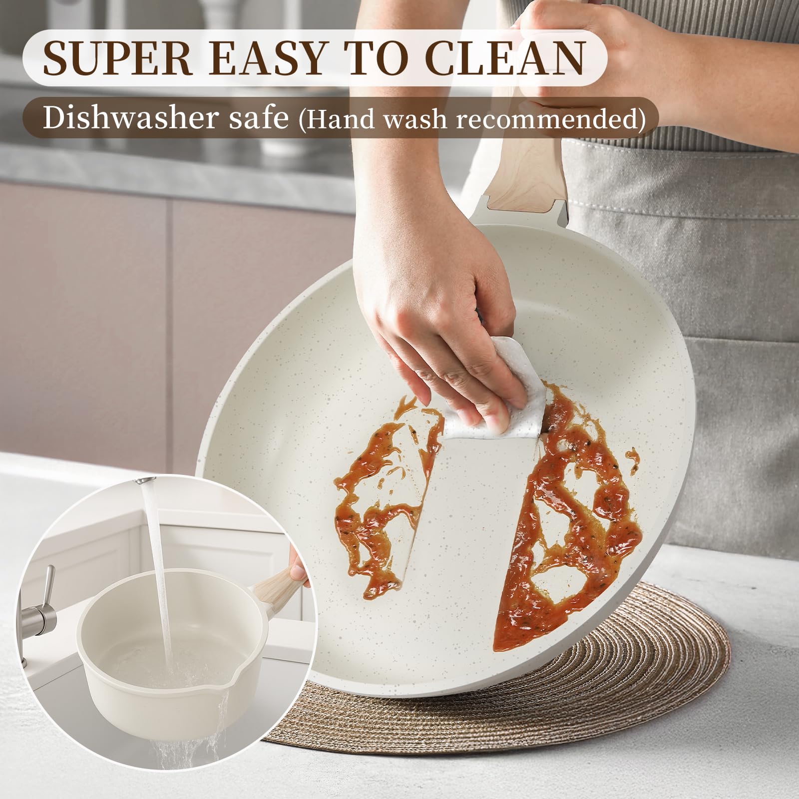 Kikcoin 4-piece pan protector set protects cookware