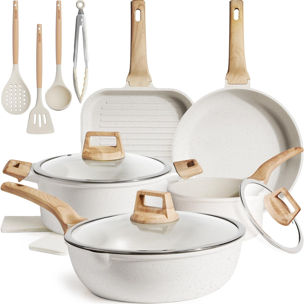 Kikcoin 16-piece saucepan for quick sauces and even heat