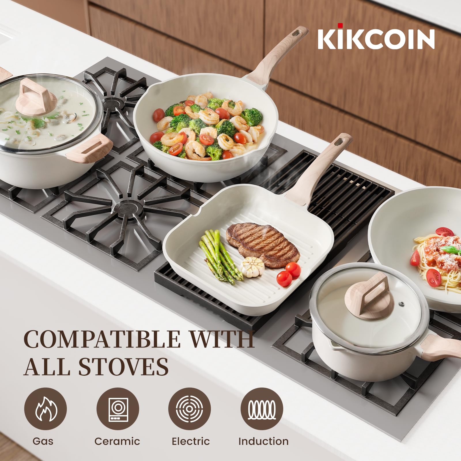 Kikcoin tempered glass lid helps monitor cooking