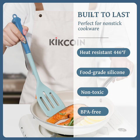 Kikcoin silicone ladle for smooth stirring and serving