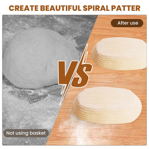 Kikcoin banneton basket with liner is gently brushed clean after use.