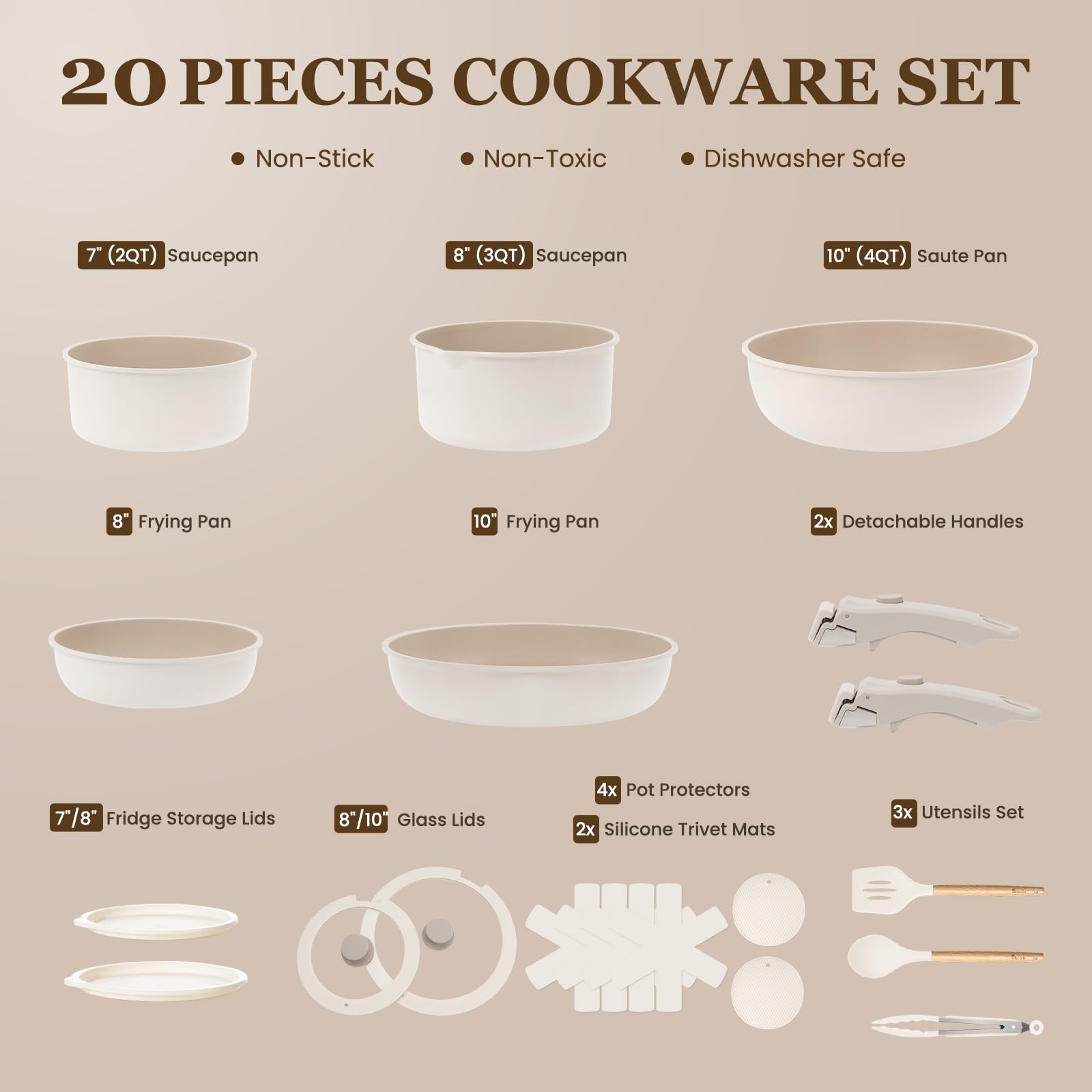 Kikcoin ceramic 8in saucepan with smooth release for sauces with less oil