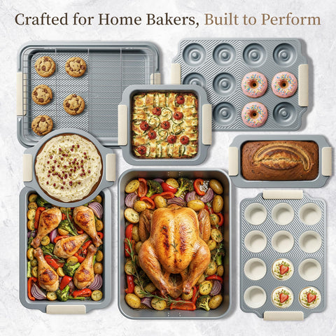 Kikcoin complete baking set with pans offers versatile cooking options.