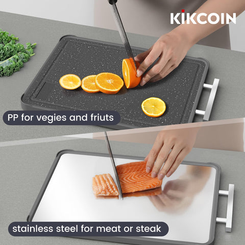 Kikcoin cutting board is easy to clean and dishwasher-safe for busy kitchens.
