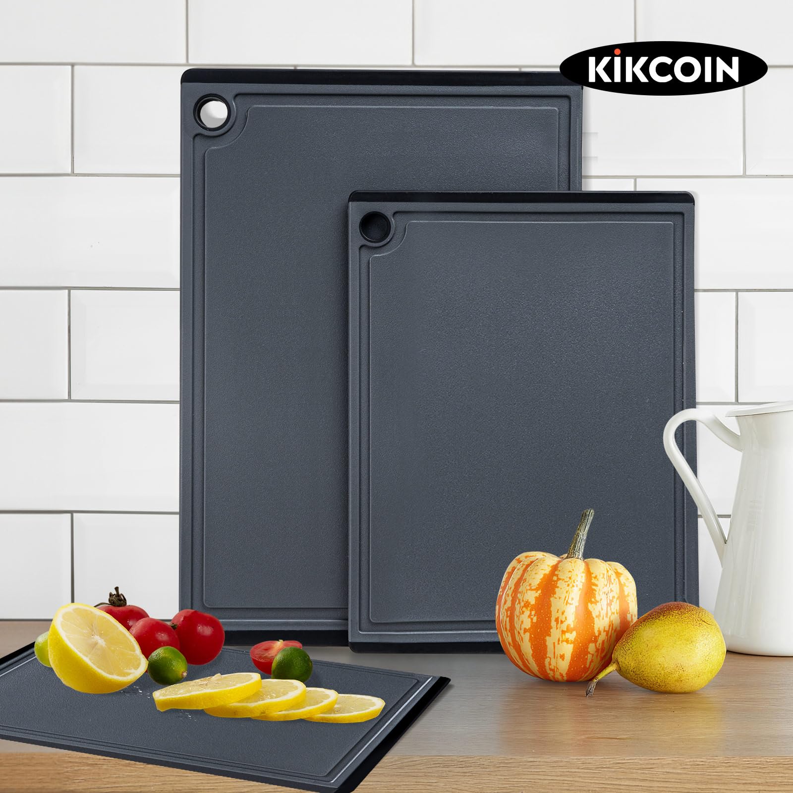 Kikcoin cutting board is dishwasher safe for easy cleanup.