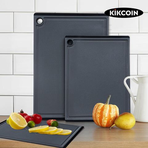 Kikcoin cutting board is dishwasher safe for easy cleanup.