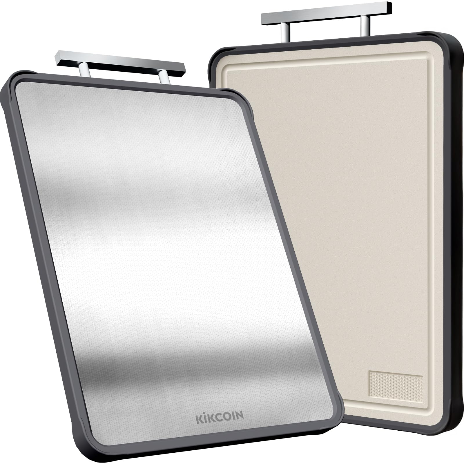Kikcoin cutting board double-sided design for versatile raw and cooked prep