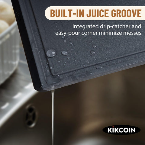 Kikcoin medium size cutting board ideal for vegetable prep and chopping.