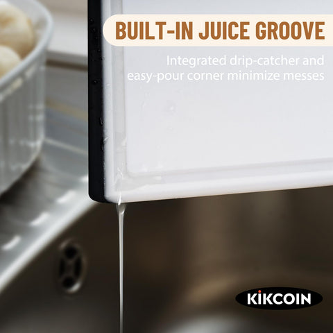 Kikcoin small cutting board 10x7 is perfect for fruit and quick chops.