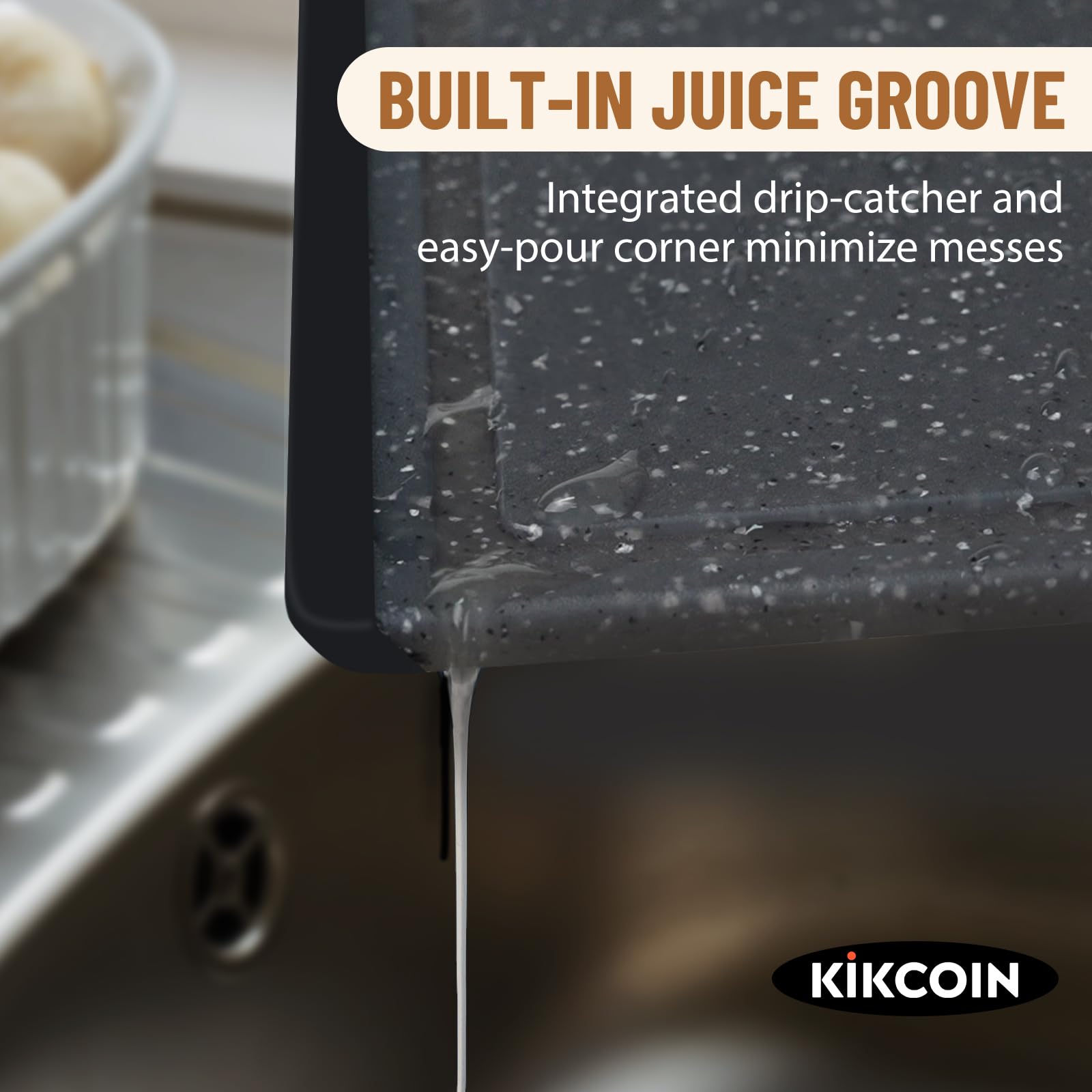 Kikcoin small cutting board is perfect for fruit prep and quick chops.