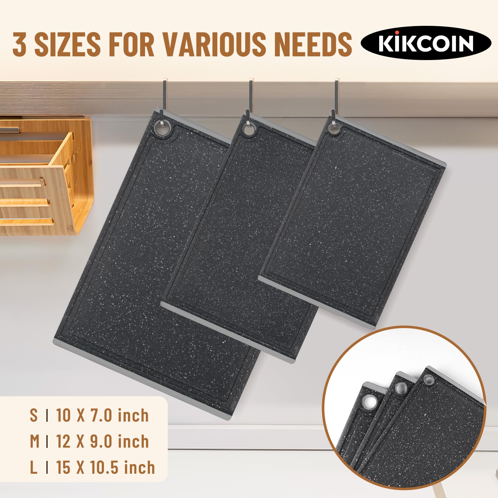 Kikcoin large cutting board with ample surface for turkey carving and big prep tasks