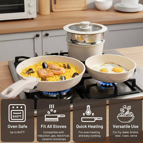 Kikcoin dishwasher-safe and oven-safe up to 840°F for easy cleanup.