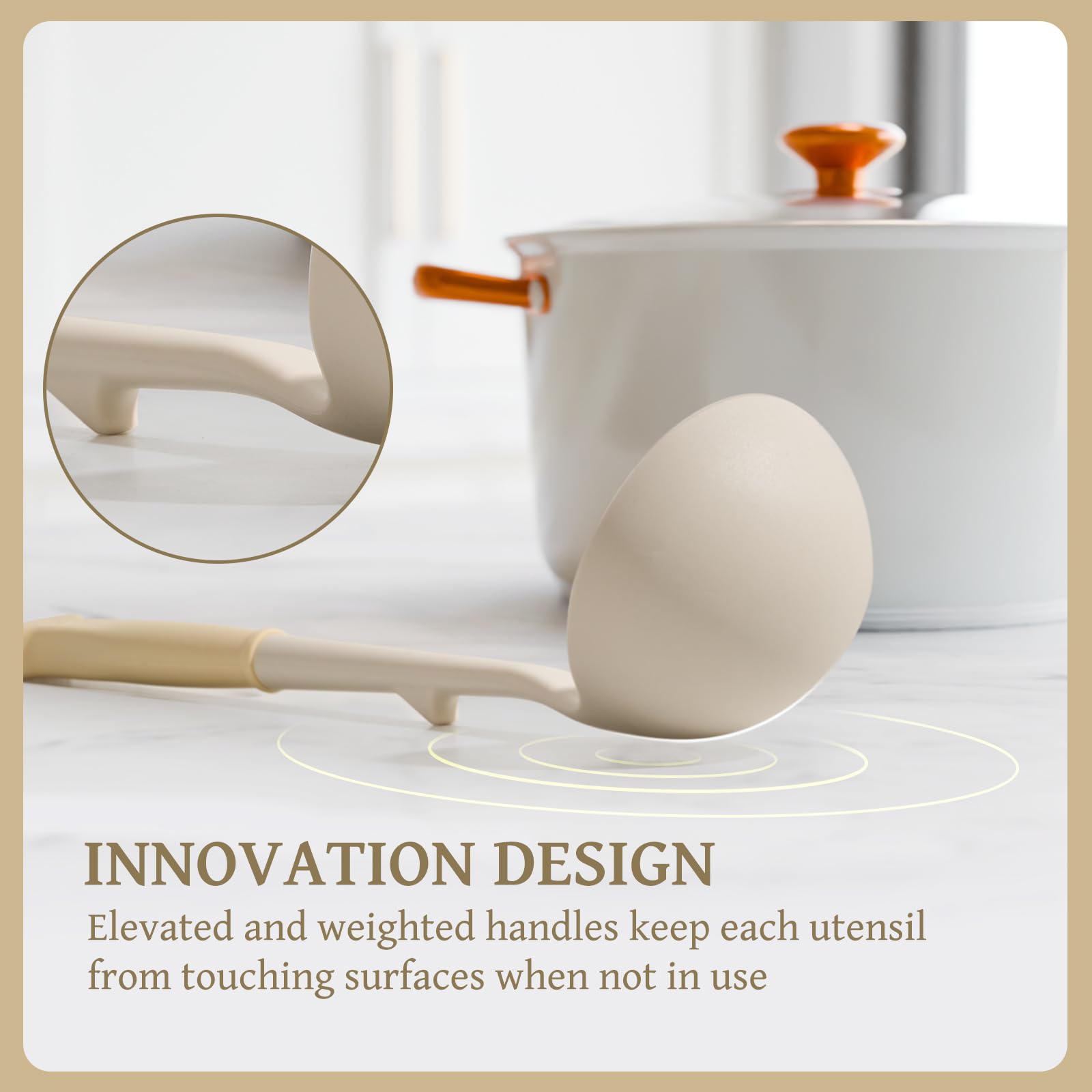 Kikcoin dishwasher-safe utensils arranged for easy cleaning