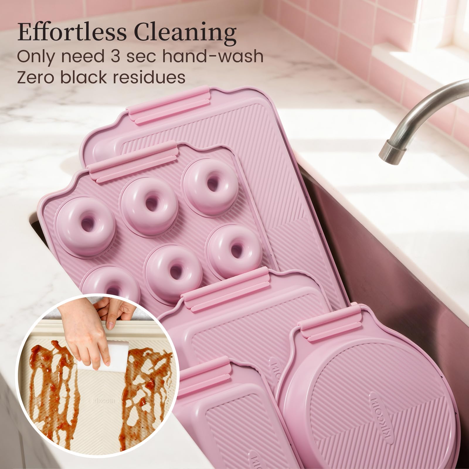 Kikcoin pans recommend hand-washing to preserve non-stick surface