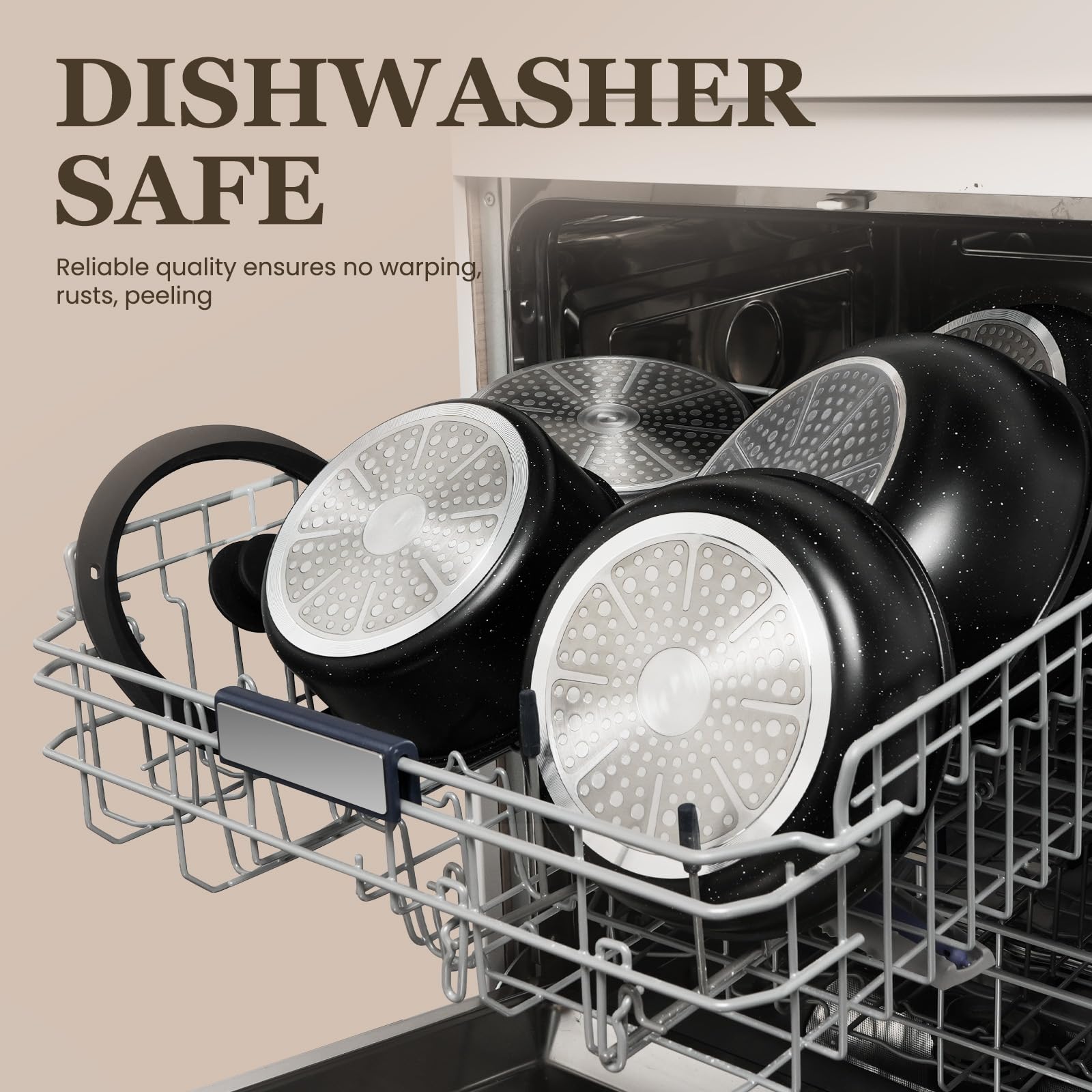 KIKCOIN easy-clean nonstick coating with minimal oil required