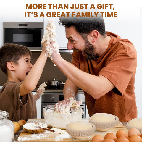 Kikcoin family baking activity image showing shared dough proofing.