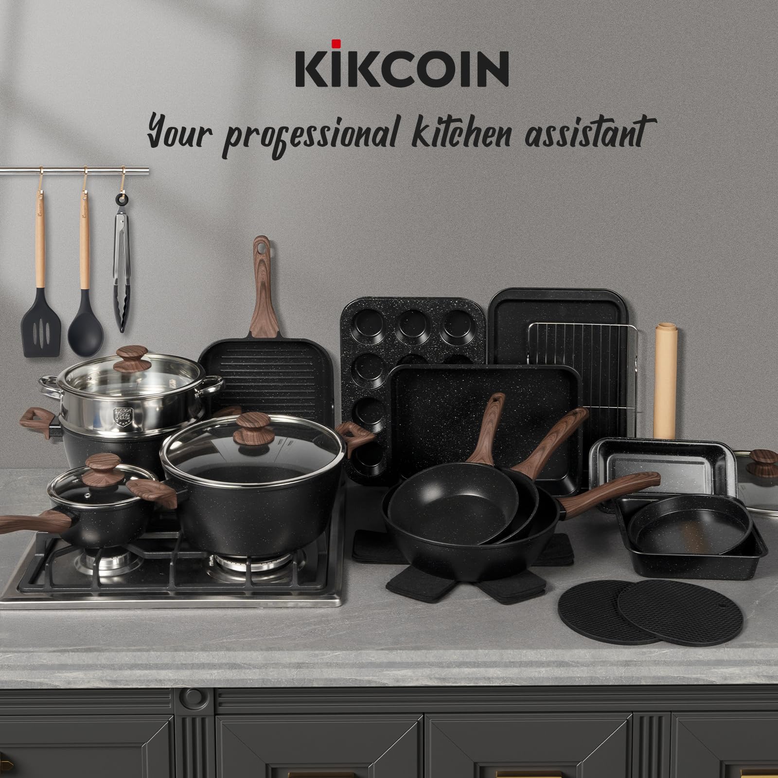 Kikcoin grill pan ready for grill marks and healthier pan-seared favorites