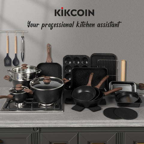 Kikcoin grill pan ready for grill marks and healthier pan-seared favorites