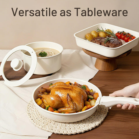 Kikcoin induction-compatible base ensures even cooking on all stoves.