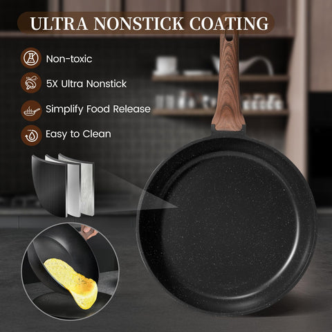 Kikcoin induction-compatible cookware works on gas, electric, ceramic, and induction stoves