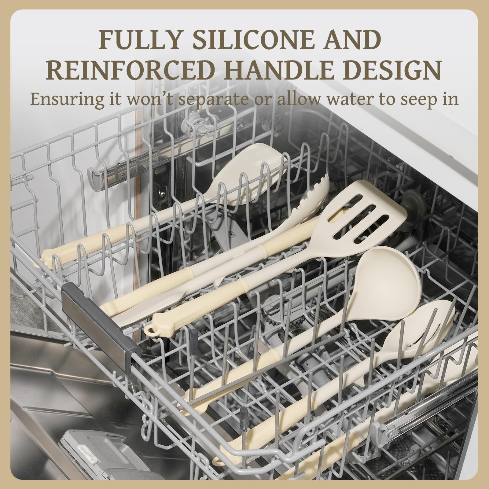 Kikcoin nonstick-safe cooking tools protecting pans while mixing and serving