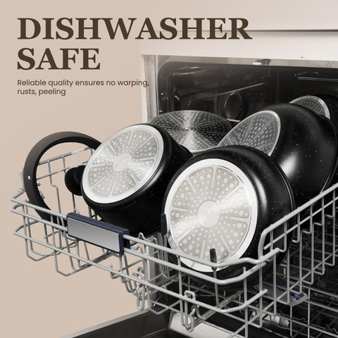 KIKCOIN oven-safe and dishwasher-safe design facilitates post-cook cleanup.