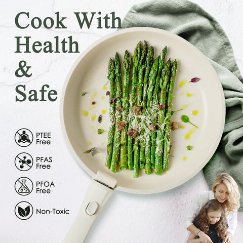 Kikcoin oven-safe nonstick pots and pans for seamless recipes