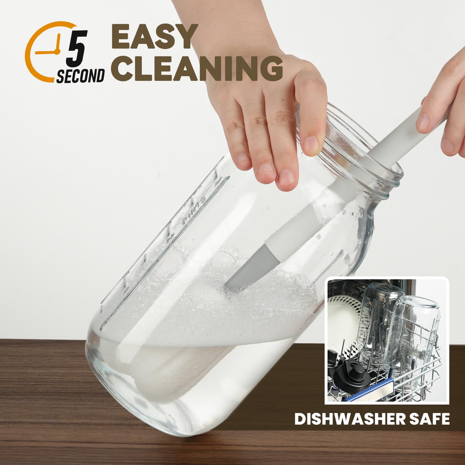 Kikcoin pitcher clear scale for precise brewing and mixing.