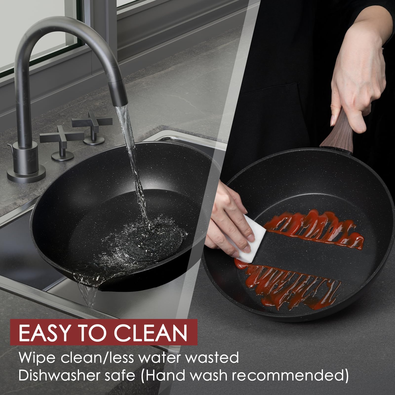 Kikcoin 1.5 qt saucepan with lid ideal for sauces and reheating