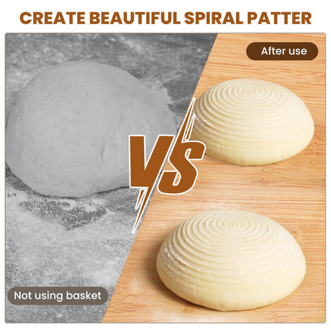 Kikcoin sourdough proofing basket with optional cloth liner for easy setup.