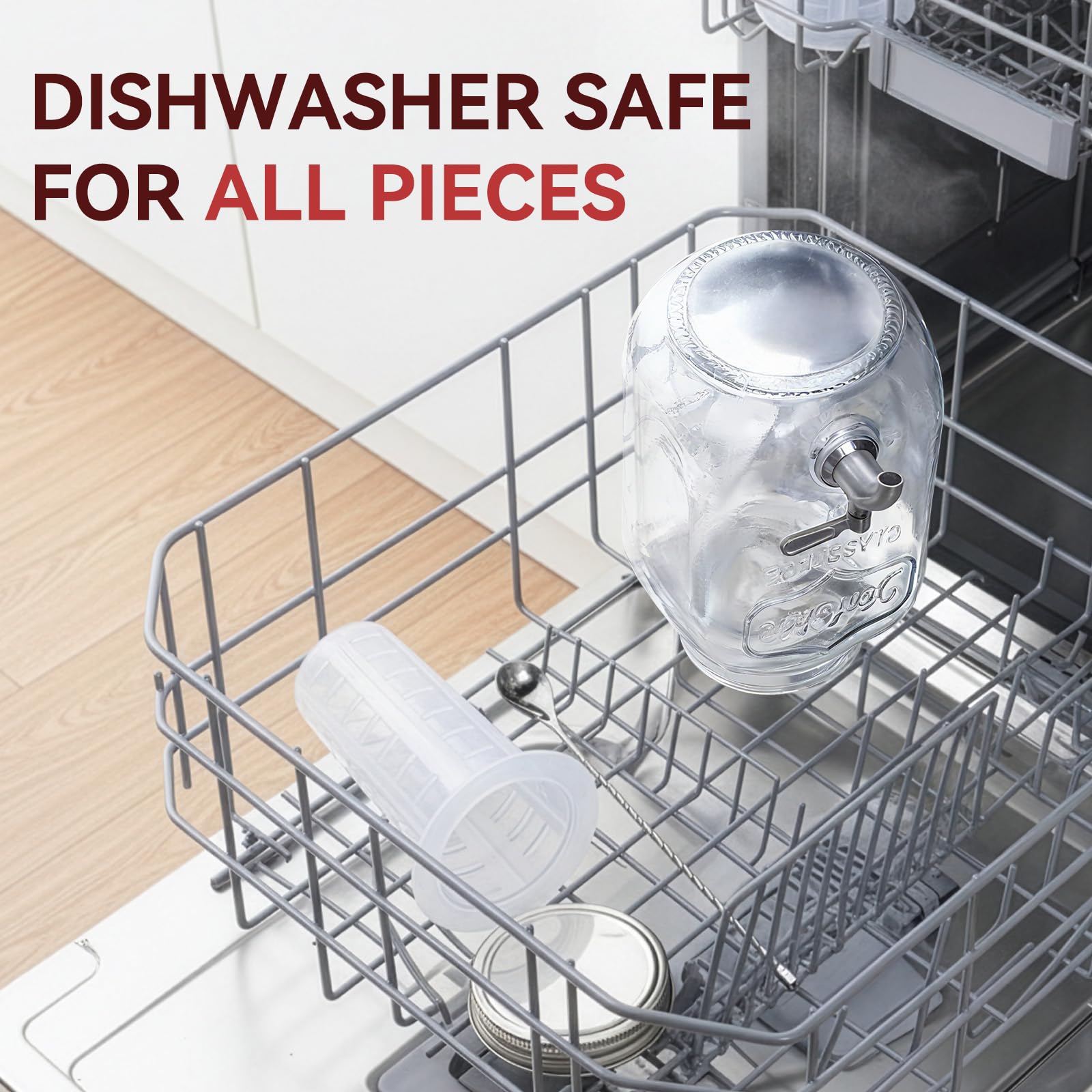 Kikcoin stainless steel stirrers and cleaning brush aid cleanup