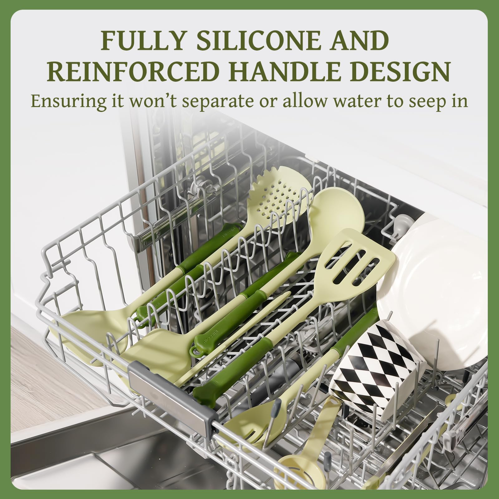 Kikcoin utensil holder with hooks keeps tools organized and dry.