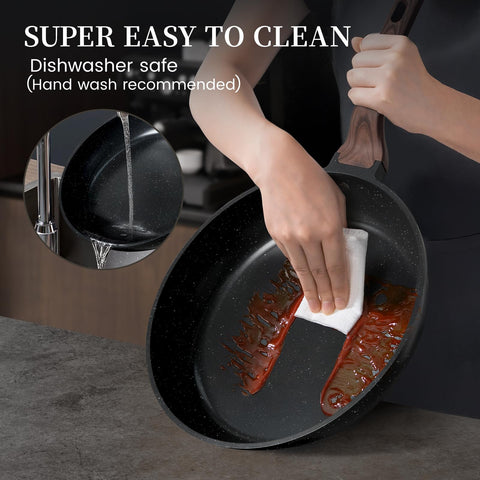 Kikcoin includes utensils and pan protectors for convenient storage and care